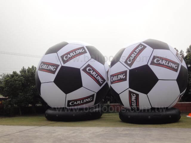 Printed logo soccer advertising balloon with plinth足球氣球加底座