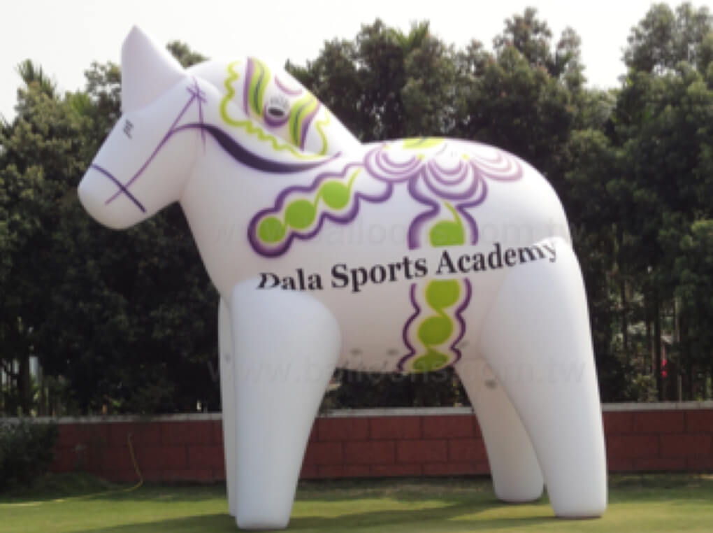 Inflatable advertising painted horse balloons大型彩繪白馬廣告氣球