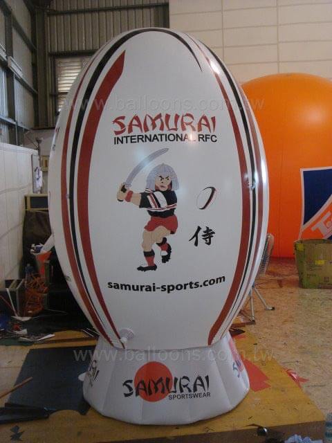 Advertising rugby balloon with tee橄欖球型廣告氣球加底座