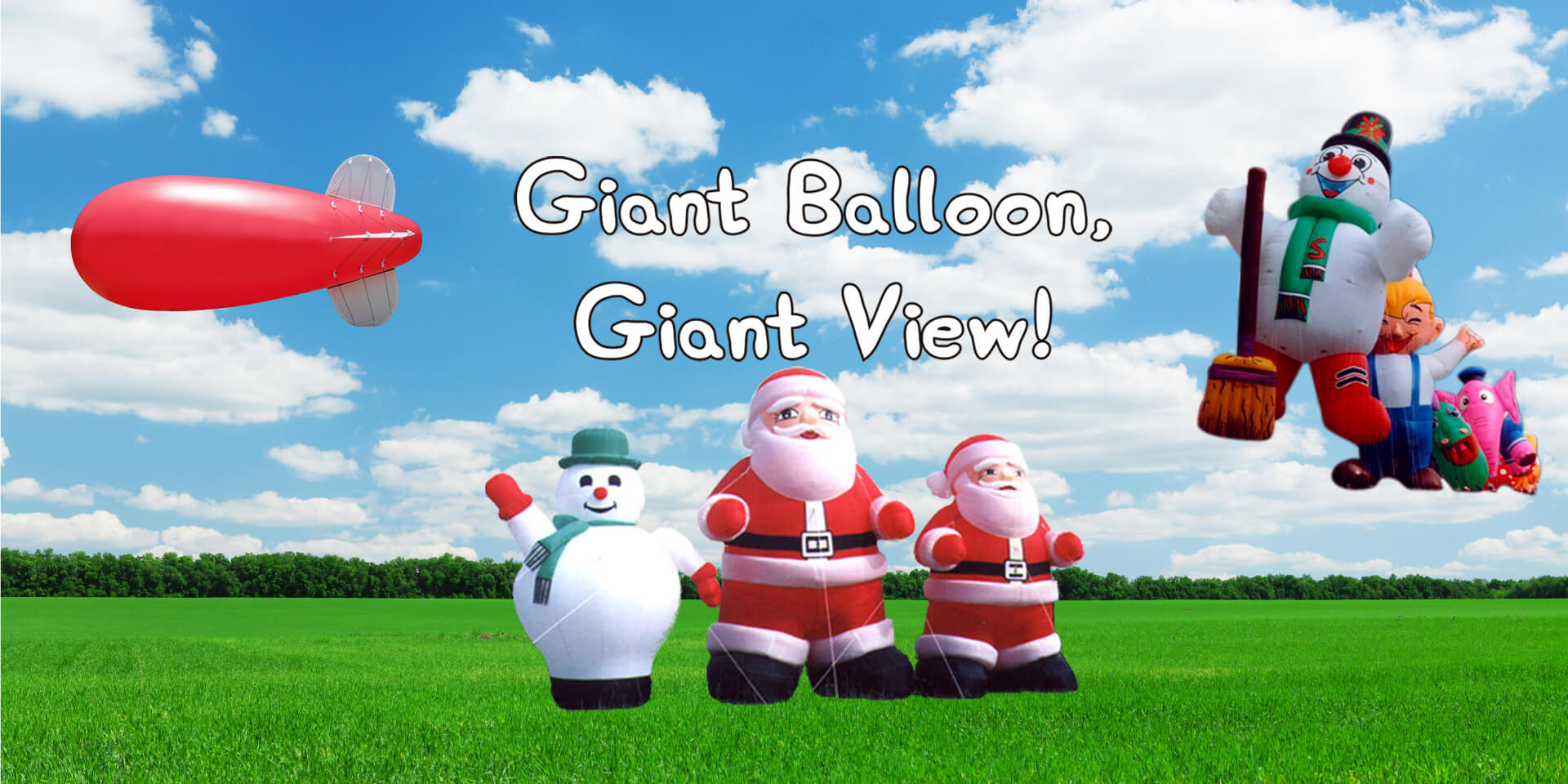 blimp-snowman-Santa-balloon